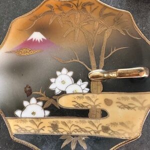 This Vintage Hand painted Japan Porcelain Lemon Server Dish